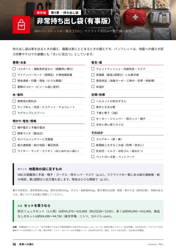 見本：有事への備え p.14